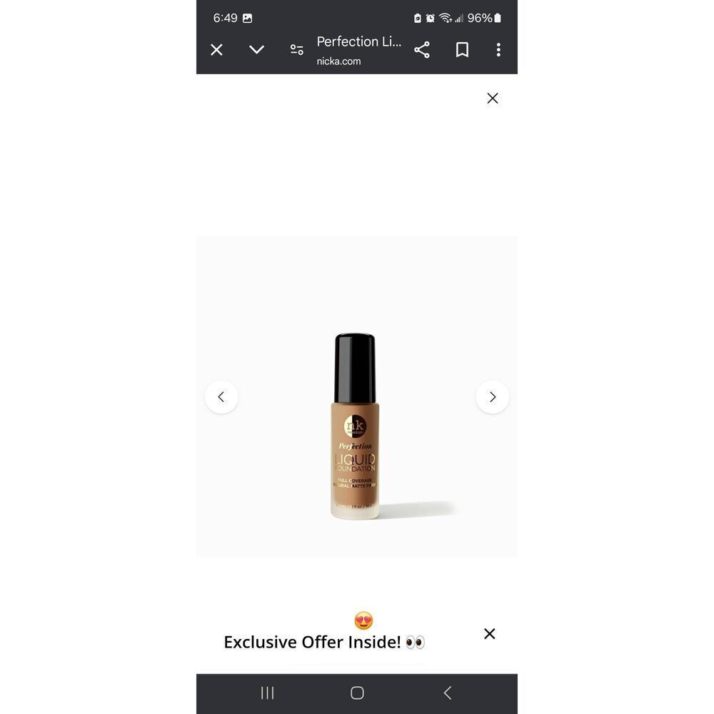 New Lot of 2 Sealed NK Makeup Perfection Liquid Foundation FFPF08 Maple